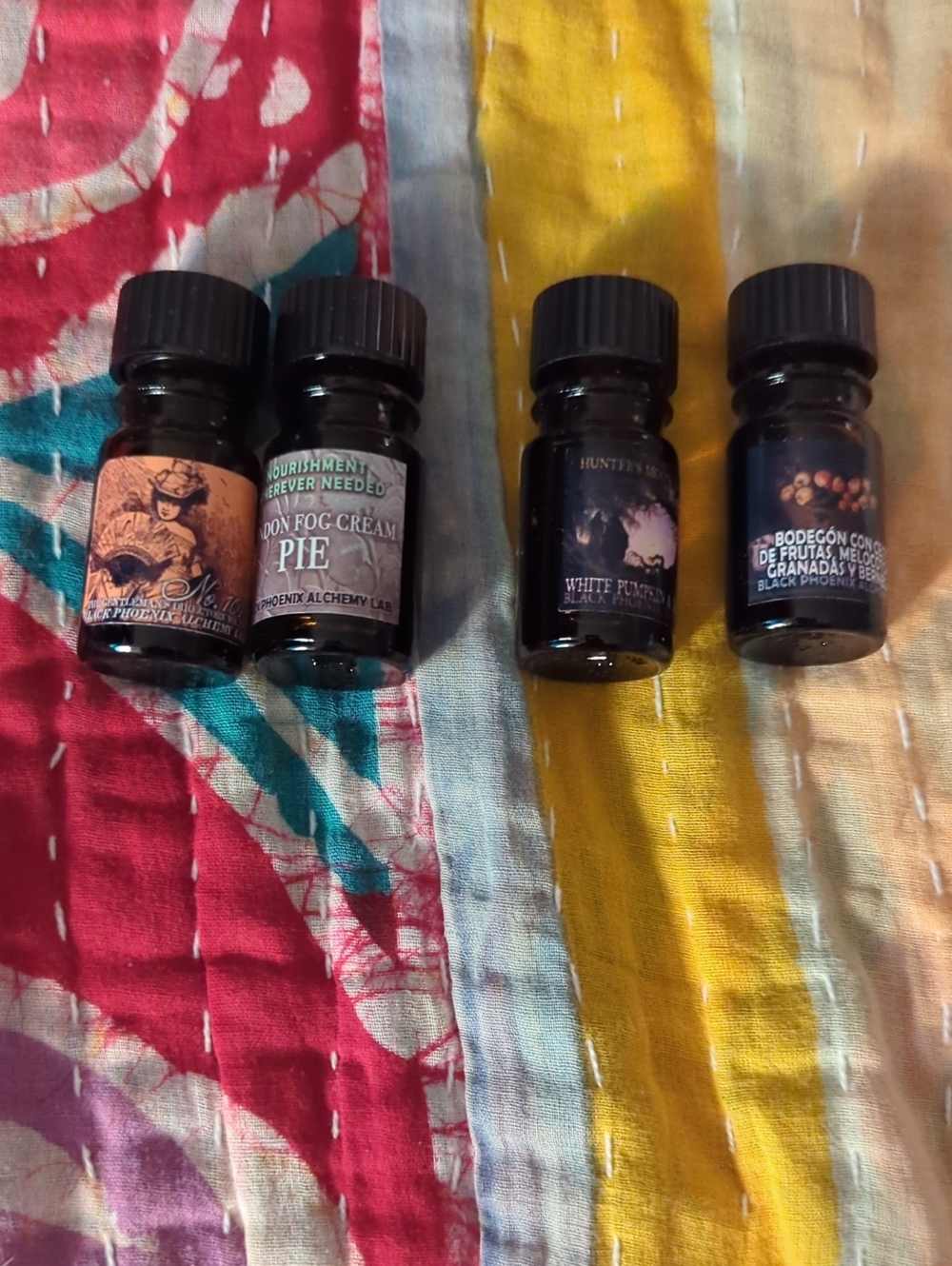 Lot Of 4 Black Phoenix Alchemy Lab Fragrance Oils BPAL